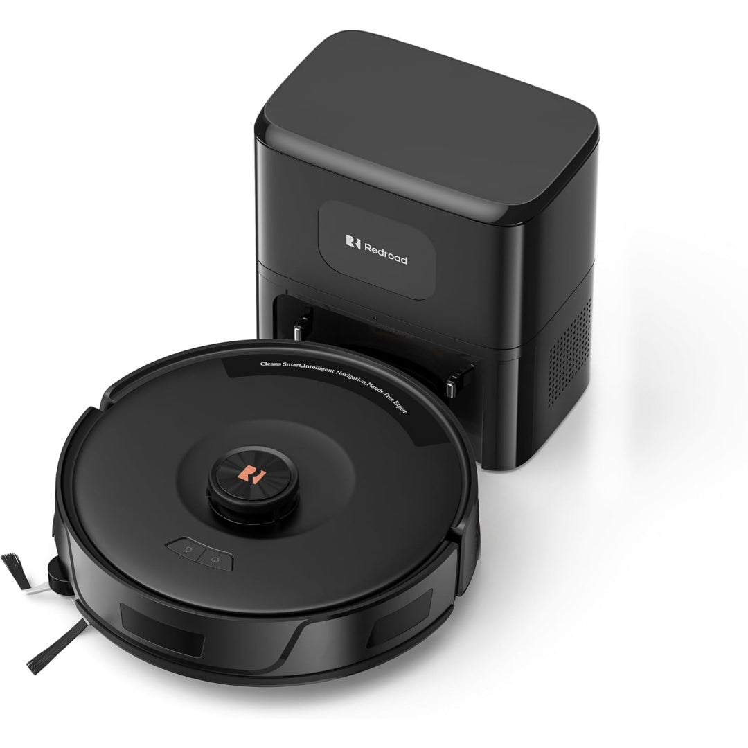 Ce robot et base de vidage combine l'entretien des tapis et un reglage par application