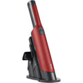 Aspirateur a main associant une aspiration a main au coloris rouge et gris