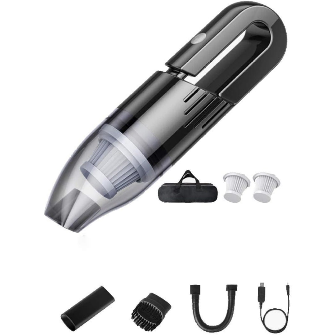 Aspirateur, coloris gris et noir, avec la collecte des poussieres